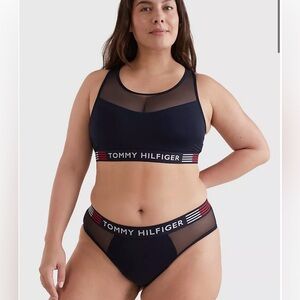 Tommy Hilfiger Curve Mesh Unlined Bottom and Top Set